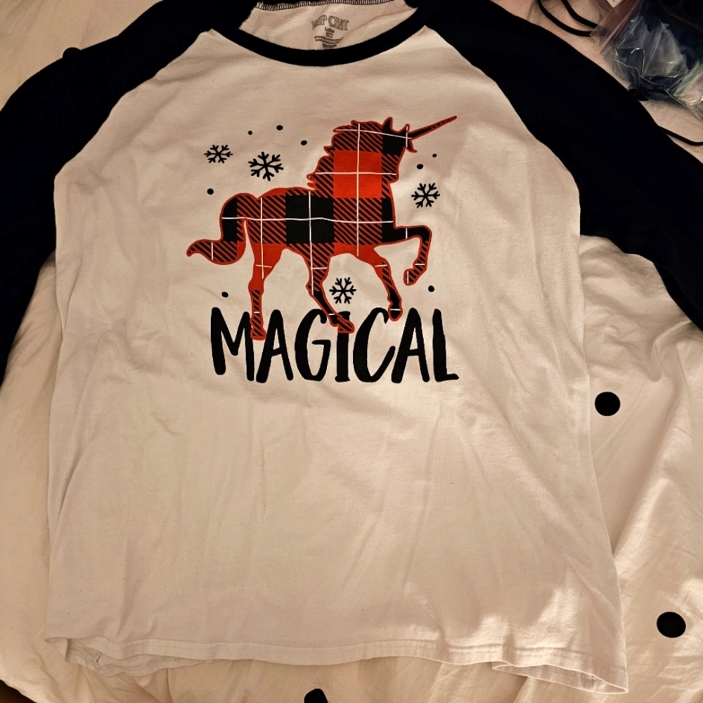 Unicorn 1X Pajama Top